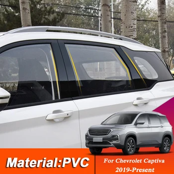 

PVC Stickers For Chevrolet Captiva 2019-Present Car Styling Car Window Trim Sticker Middle Column Stickers External Accessories