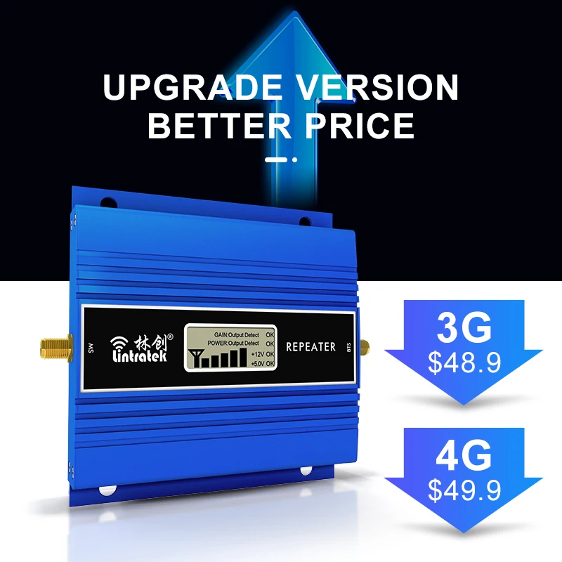 린트라텍 GSM 2G 3G 4G 신호 증폭기 900 1800 2100Mhz 휴대폰 중계기 네트워크 증폭기 밴드 3/ 밴드 1/ 밴드 8 증폭기