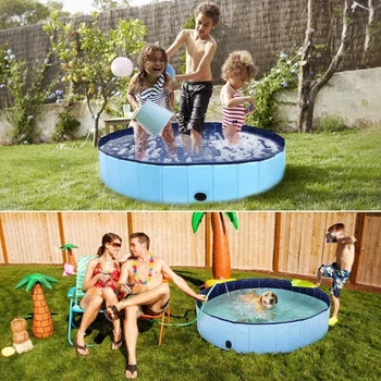 

120X30 Dog Swimming Pool Foldable Pet Pool Bath Swimming Bathtub Pet Collapsible Bathing Pool for Dogs Drop Shipping Supplies
