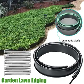 

3 Meters Luminous Plastic Flexible Garden Border Lawn Grass Edging Grass and Stone Isolation Belt Easy Install Insert