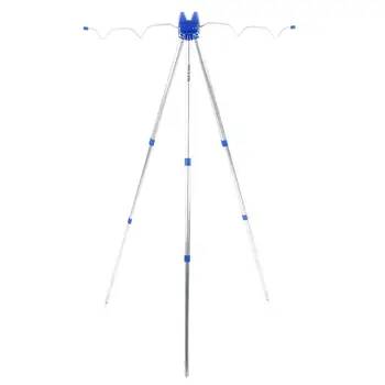 

Fishing Rod Tripod Fishing Rack Ground Insertion Aluminum Alloy 1.25m Tripod Stand Rest