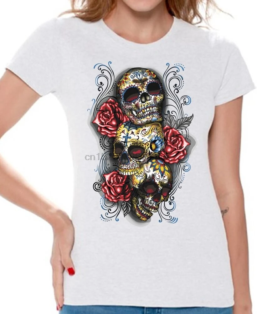 Camisa Calaveras Mujer vlr.eng.br