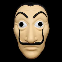Вечерние Маски Dali Пластиковые Хэллоуин бумажный дом La Casa De Papel Косплей украшения Маскарад забавные инструменты Новые Маски