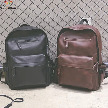 

DORANMI Large Capacity Leather Schoolbag Women's Backpacks 2019 Fashion Solid Big Schoolbags Female Back Shoulder Bag DJB799