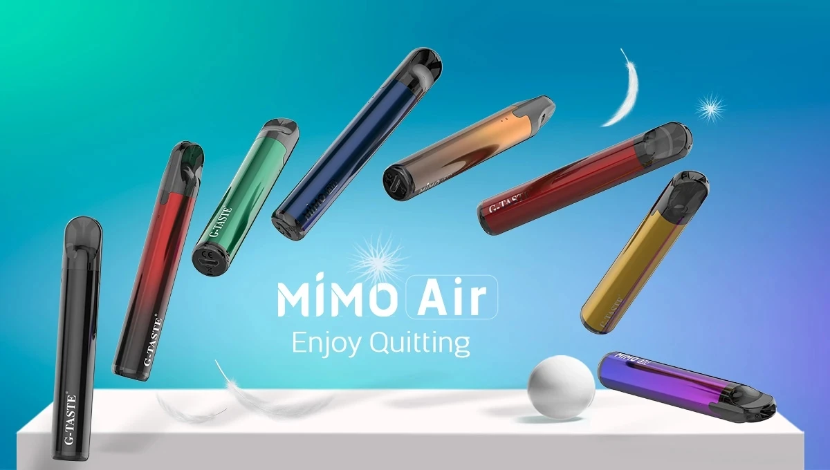 2 шт.! G-TASTE Mimo Air Starter Kit Pod Vape ручка 450 мАч боковая заправка Pod картридж 1,3 мл распылитель 1,4/1,8 Ом катушка Vape комплект