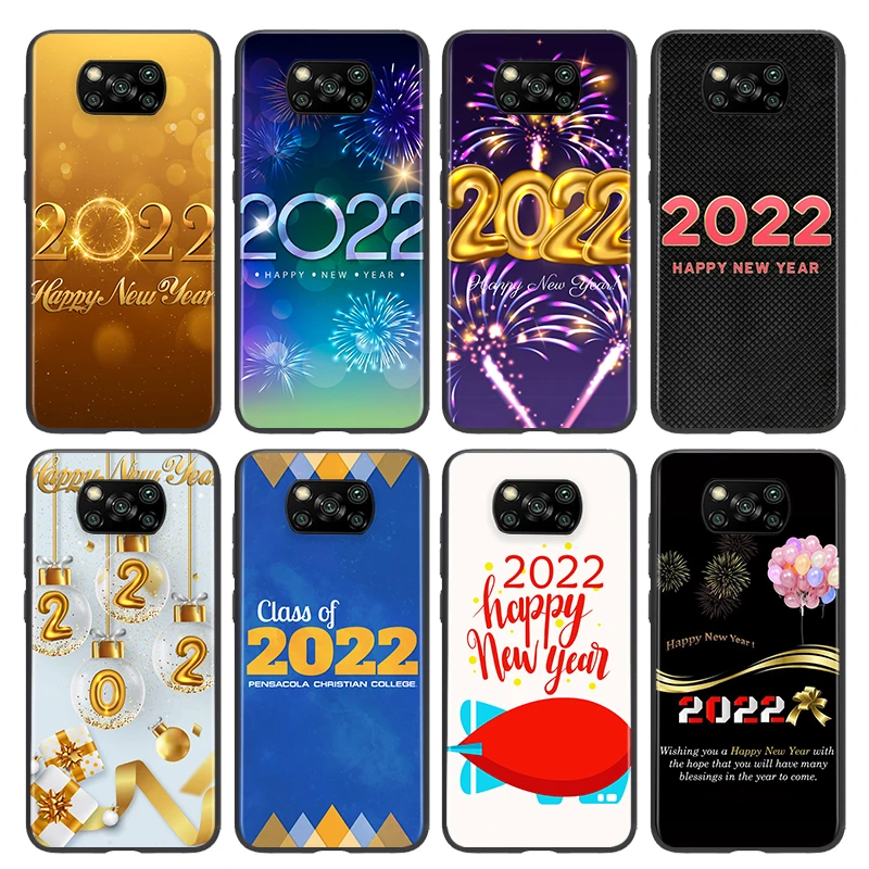 Christmas 2022 Phone Christmas Happy New Year 2022 For Xiaomi Mi Poco Play Mix 3 A2 A1 6X 5X X3  Nfc Gt M3 M2 X2 F3 F2 Pro C3 F1 Phone Case|Phone Case & Covers| -