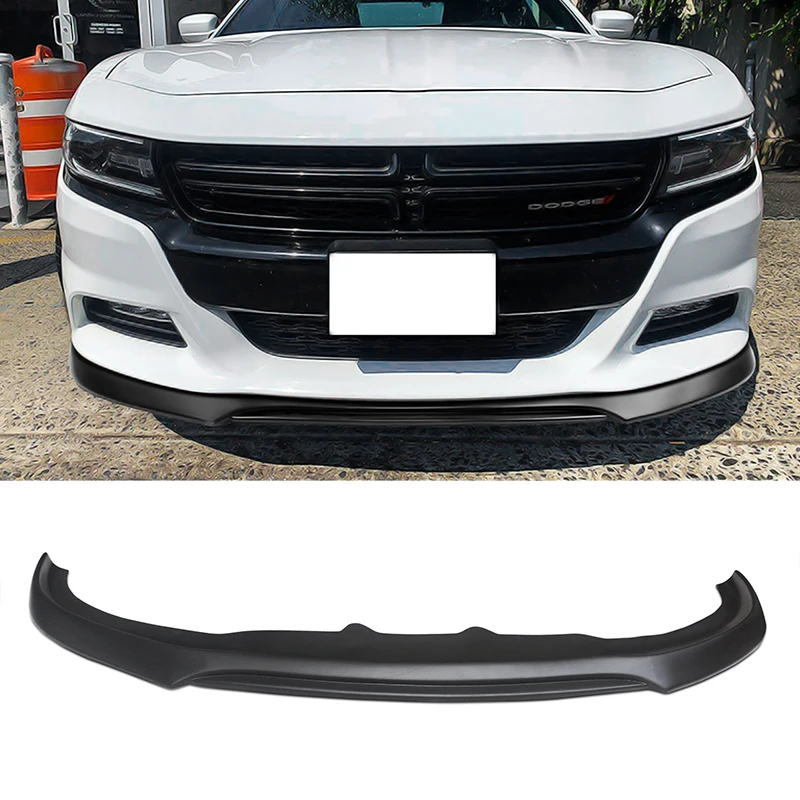 Лояльность для 2015-2021Dodge Charger RT передний бампер спойлер сплиттер матовые черные