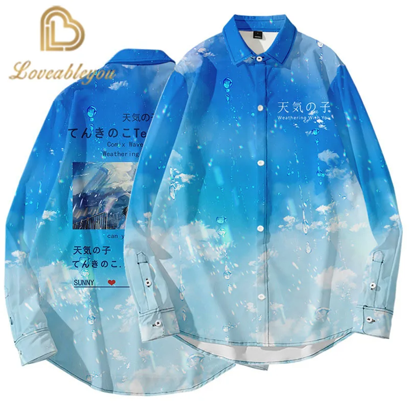 

2020 Hot Sale Spring Summer Cool Shirt Anime Cosplay Long-sleeved Shirts for Men and Women Sportwear Casual Shirts