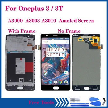 

AMOLED display For Oneplus 3 3T LCD display Touch screen digitizer Assembly For Oneplus A3010 A3000 A3003 OLED LCD Repair kit