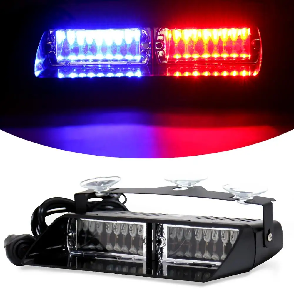 

RGB 7color Changeable Windshield Led Strobe Deck Light Viper S2 Car Signal Emergency Police Warning Flash Light Amber Red Blue
