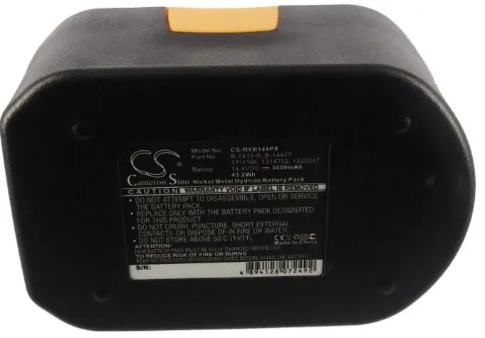 Cameron sino 3000 мАч аккумулятор для Ryobi CBI1442D CDL1441P CDL1442D CDL1442P CDL1442P4 CID1442P CTH1442 CTH1442K2 FL1400 HP1441