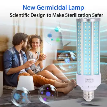 

60W UV Germicidal Lamp E27 Led UVC Light Bulb Disinfection Lamp Sterilizer LED Lights Home Clean Air Kill Mites
