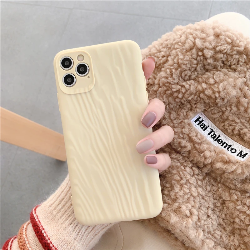 Чехол для телефона ярких цветов с текстурой Bump для Iphone 11 Pro Max X Xr Xs Max, однотонный Мягкий силиконовый чехол для Iphone 7 8 Plus, задняя крышка - Цвет: Синий
