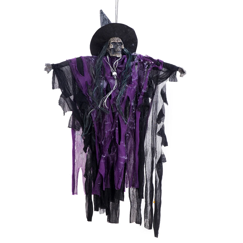 Halloween Pendant Voice Control Ghost Bar Room Escape Terror Accessories Haunted House Decoration Witch DNJ998 - Цвет: purple