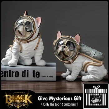 

HOT SALE Creative Nordic Astronaut Space Dog Figurines Wandering Earth Home Decoration Accessories Modern Room Desktop Decor