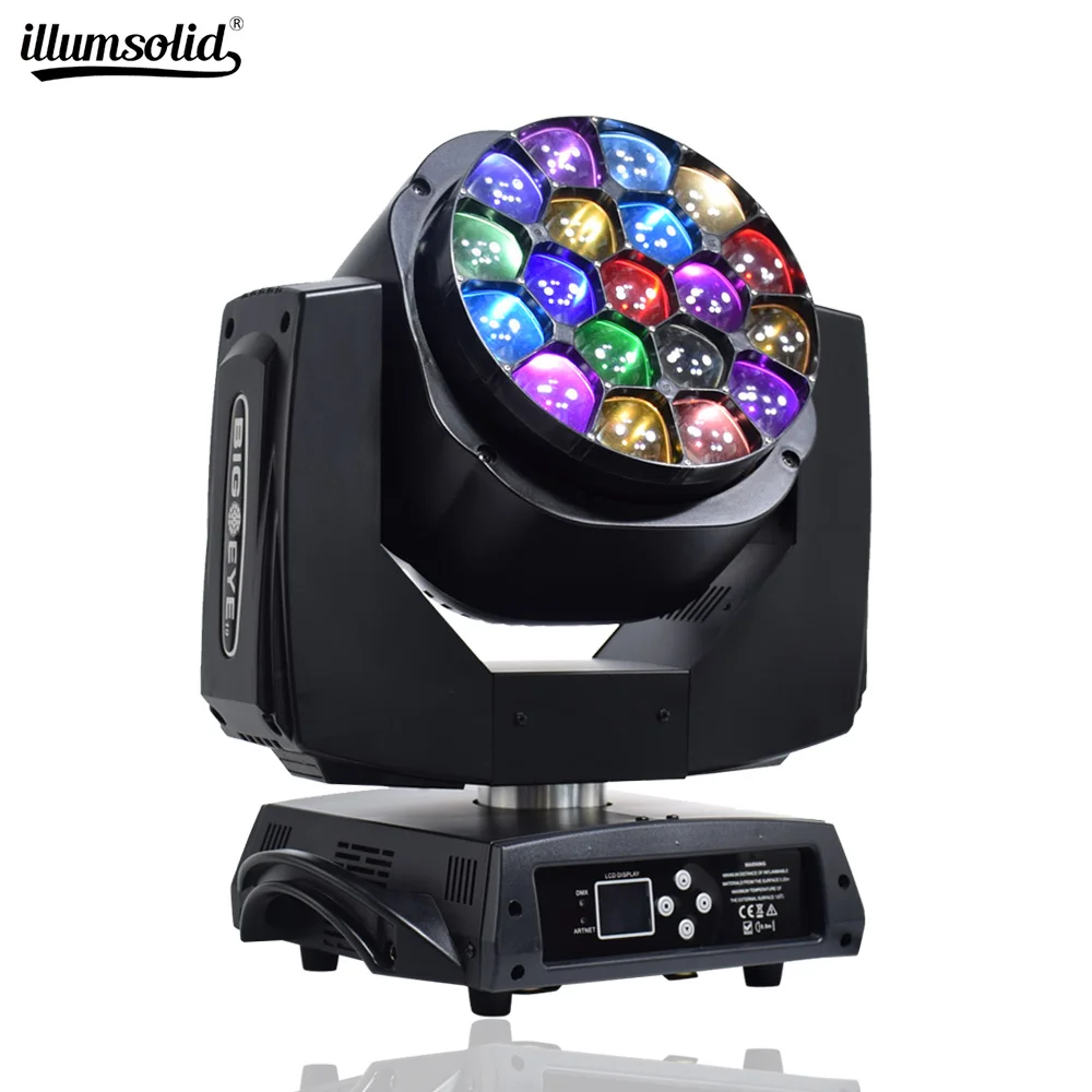 Led moving head мыть зум 19x15 Вт сценический луч светильник RGBW большие глаза пчел светильник ing оборудование для DJ ночной клуб вечерние дискотеки