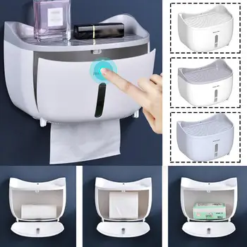 

Bathroom Tissue Holder Waterproof Wall Mounted Paper Shelf Roll Paper Tube Storage Box Paper Dispenser Toilet Bathroom Product