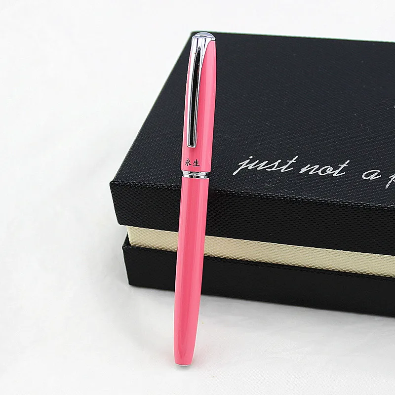 Новый Wingsung чрезвычайно тонкой перьевых ручек металлическая подарочная коробка офисный финансовый наконечник 0,38 мм перо ручка записи