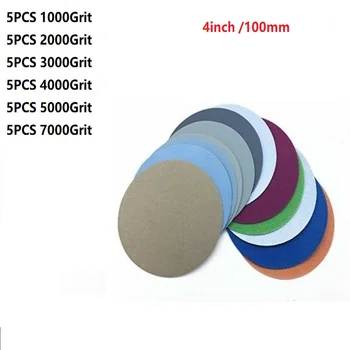 

30pcs Hook And Loop 4Inch 1000-7000Grit Sand Paper Sanding Discs Wet / Dry Sanding Disc Waterproof