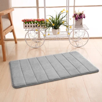 

Coral Fleece Bath Mat Super Absorbent Non-slip home Memory Foam Bath Mats Rug Bathroom Carpets Shower Foam Rug Soft Floor Carpet
