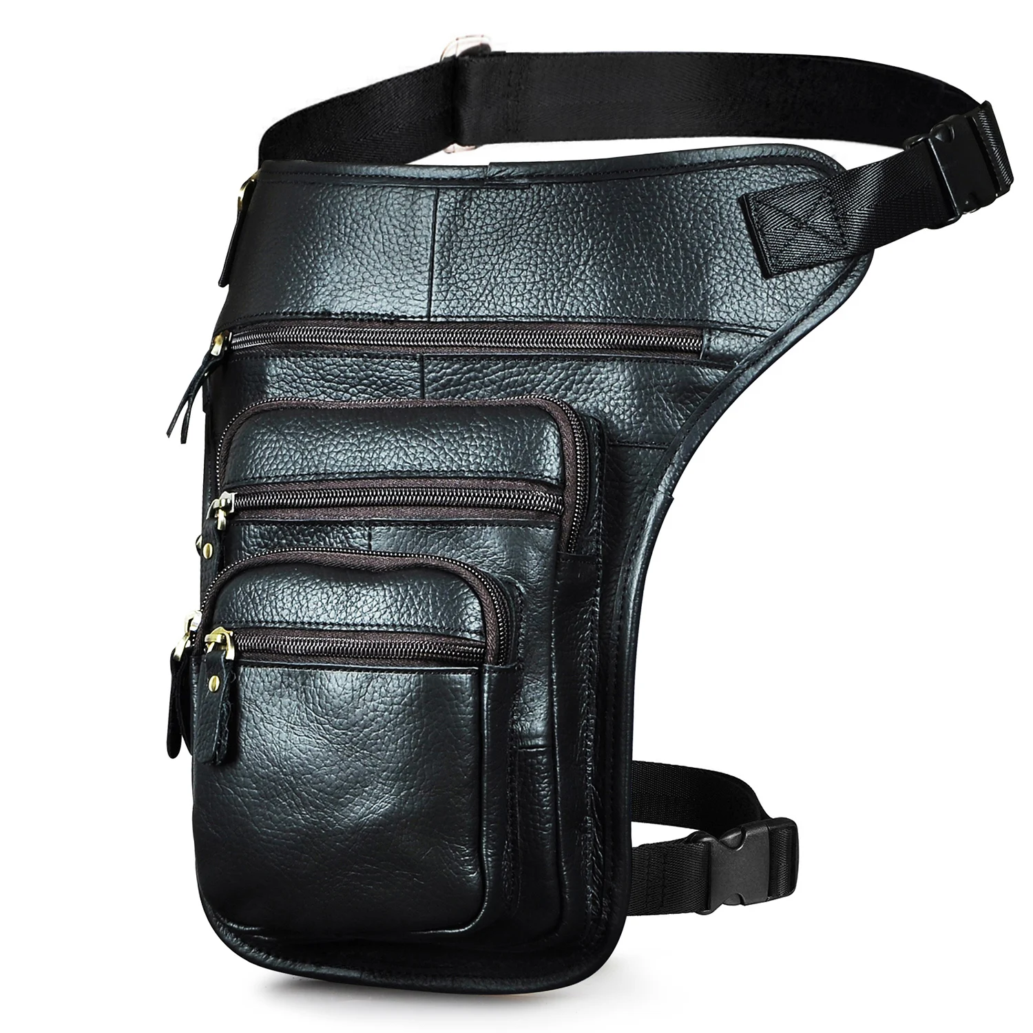 8" Tablet Messenger Bag Vintage Travel Fanny Waist Belt Pack Drop Leg Thigh Bag Male Leather waist pack mens messenger bag