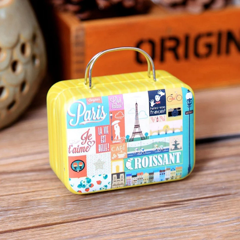 1Pc Sultry Retro Suitcase Music Box Creative Gift Mini Music Boxes Colorful Home Decoration Accessories Inimitable Musical Box