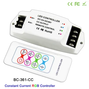 

BC-361-CC DC12V-48V 350mA 700mA constant current Output Led RGB Strip Controller with RF Wireless remote for LED Lamp