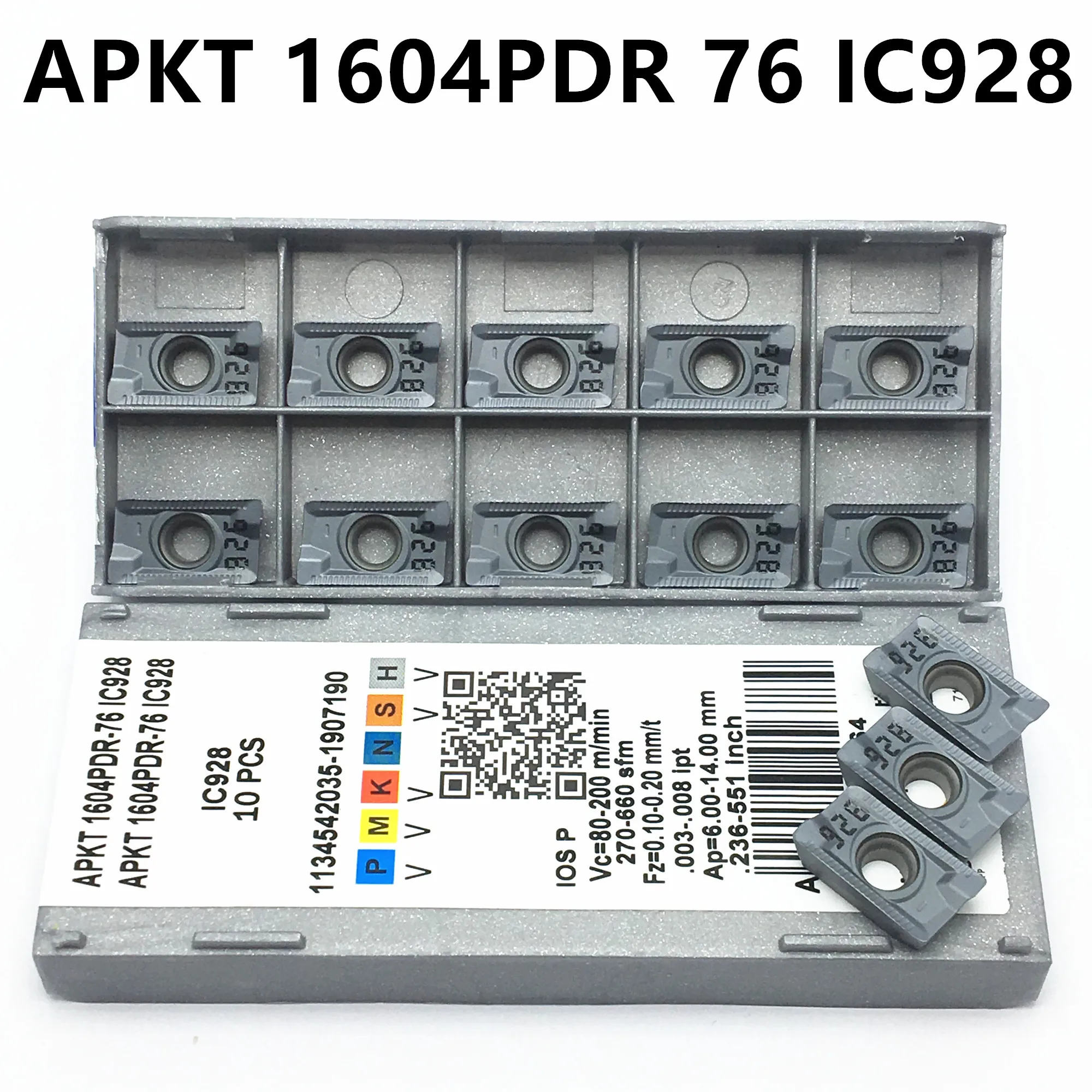

20PCS APKT1604 PDER 76 IC928 carbide insert lathe cutter milling cutter CNC turning tool apkt 1604 high quality milling cutter