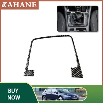 

Car styling Carbon Fiber Car gears panel frame Cover Sticker For Volkswagen VW Golf7 GTI MK7 2014-2019