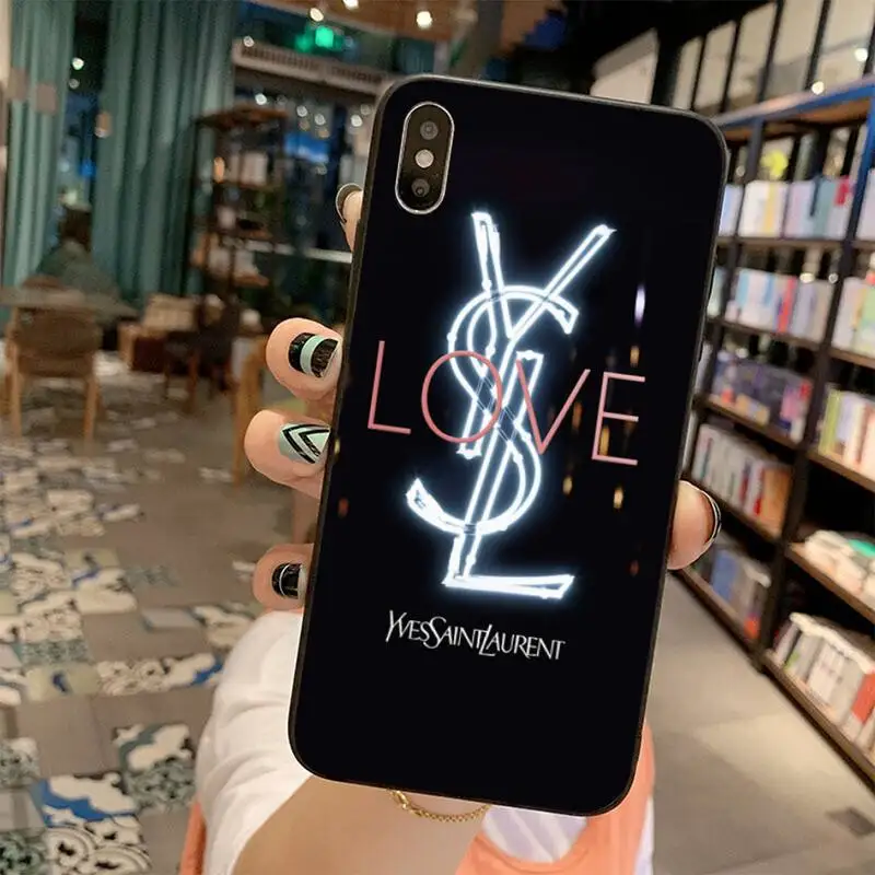 

HPCHCJHM Sports trend personality brand Silicone Black Phone Case for iPhone 11 pro XS MAX 8 7 6 6S Plus X 5S SE 2020 XR case