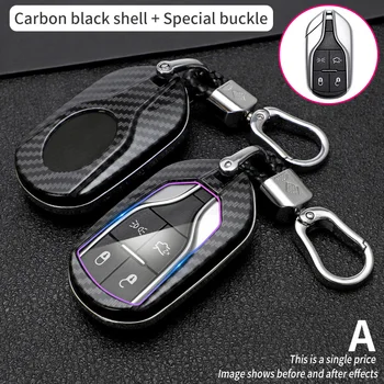 Carbon Fiber Car Smart Key Cover Case Fob For Maserati Levante Ghibli Quattroporte GT Granturism GranCabrio Protect Shell - Carbon Fiber Car Smart Key Cover Case Fob For Maserati Levante Ghibli Quattroporte GT Granturism