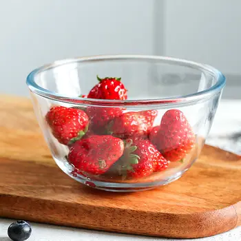 

Heat-resistant Tableware Transparent Glass Bowl Salad Bowl Thickened Heat-resistant Explosion-proof Large Vegetable Salad Bowl