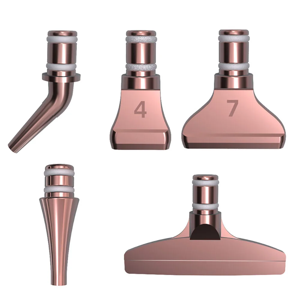 1/5PCS Rose Gold Diamond Painting Pen Replacement Pen Heads Multi Placers Alloy Point Drill Pen Heads Quick Nail Art Pen Tips 