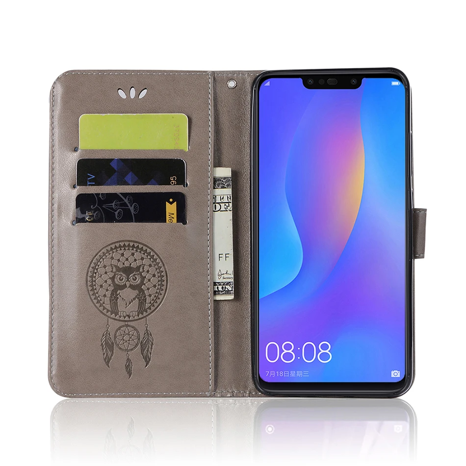 Кожаный чехол бумажник с отделением для карт Huawei Mate 10 Lite Honor 9 8 7X 6X 6C P20 Pro P10 Plus P Smart +
