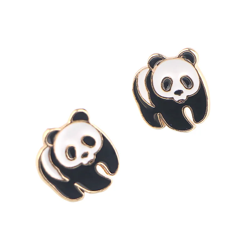 K960 Dongmanli, ювелирные изделия, панда, милые серьги, серьги-гвоздики для женщин, нержавеющая сталь, пирсинг, Корея, серьги, детские подарки для девочек
