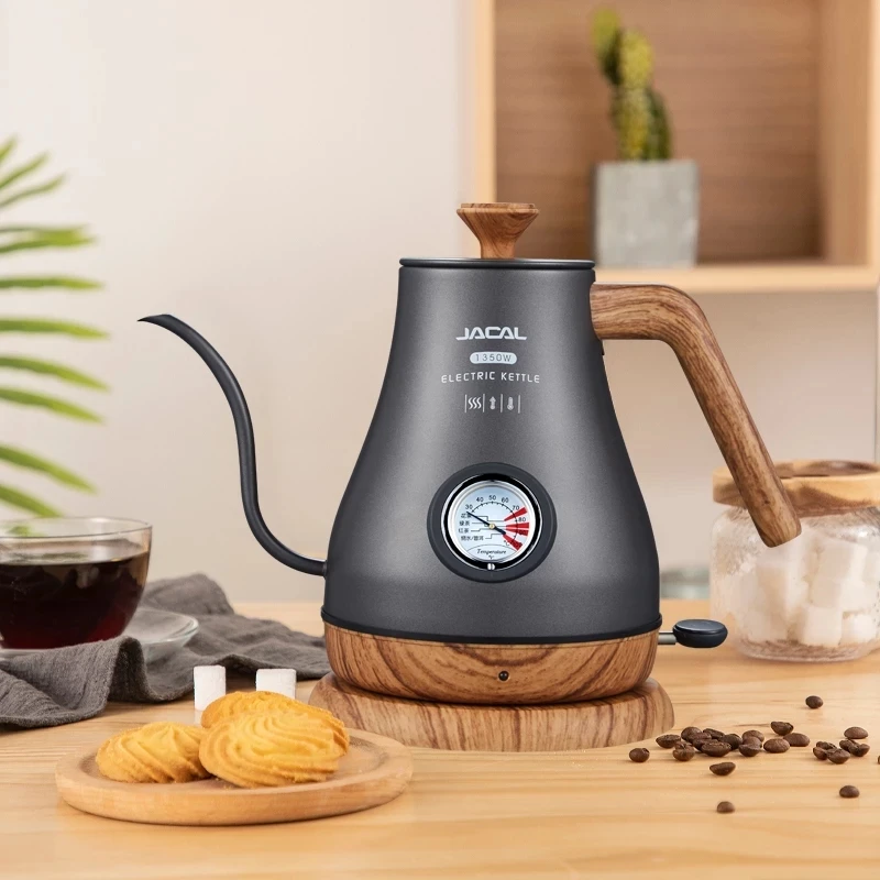 110V/220V Electric Kettle Long Spout Coffee Kettle Tea Pot Hand Brewing  Coffee Pot Tea Maker with Temperature Controller 1L