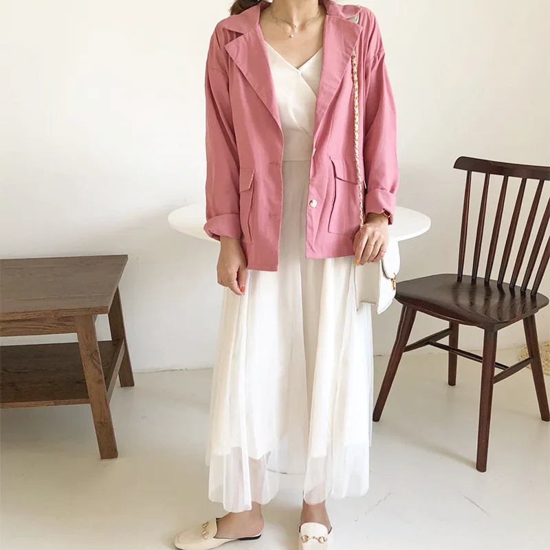 

2019 Autumn And Winter New Style South Korea Elegant Versatile Fold-down Collar British-Style Small Suit Coat Women's Korean-sty