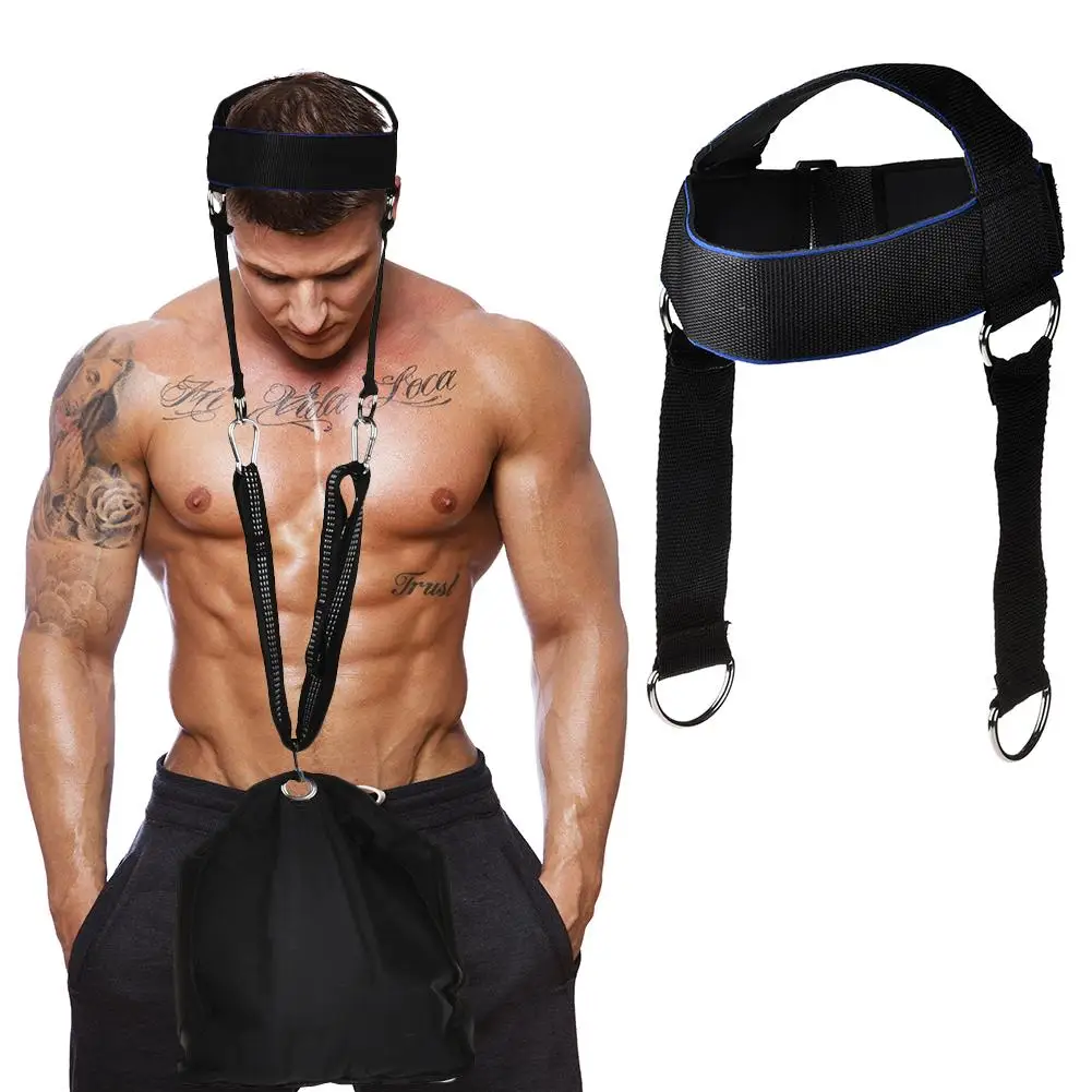 Head Neck Trainer Weight Lifting Training Hat Sports Weight Belt Resistance Training Durable Exercise Neck Strap with Iron Chain