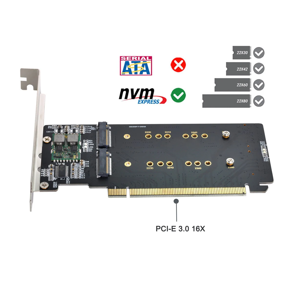 

CY Chenyang 4X NVME M.2 AHCI к PCIE Express 3,0 Gen3 X16 Raid Card VROC Raid0 Hyper Adapter