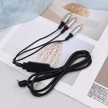 

1pc Audio Video AV Cable To RCA Extension Composite Data Cord For PlayStation Portable PSP 2000 3000 Slim To TV Monitor
