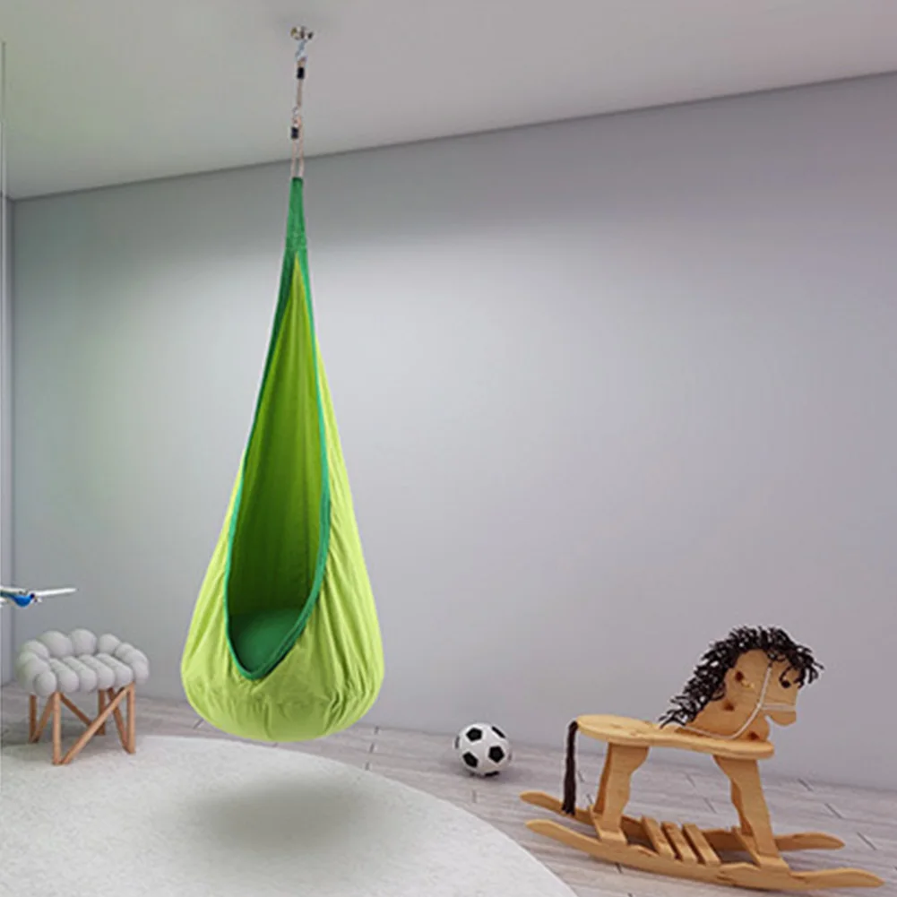 

Zipper Air Cushion Outdoor Home Courtyard Comfortable Indoor Swing Pod Hammock Chair Children Hanging Seat Roof Tree