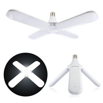 

45/60w E27 LED Garage Light Bulb Deformable Ceiling Fixture Lights Shop Workshop Lamp Super Bright White 6500K for Indoor Home