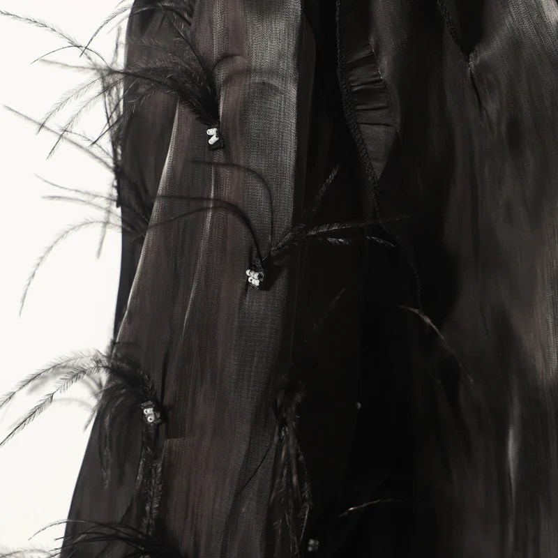 [LIVIVIO] осенняя и зимняя новая матовая темная стильная атласная флисовая длинная рубашка со стоячим воротником и длинными рукавами на пуговицах в стиле ретро