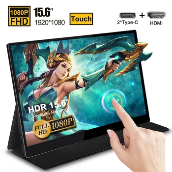 

15.6 inch touch screen portable monitor for Ps3 Ps4 Xbox Switch gaming laptop computer PC monitor cell phone display gamer 1080P