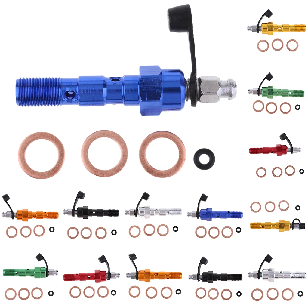 Motorcycle Double Banjo Bolts & Washers for Brake Caliper Master Cylinder M10 x1.25/M10 x 1.0mm