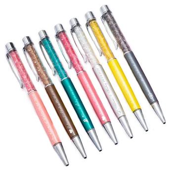 

100pcs Personalized Engraved Diamond Crystal Metal Pens Wedding Gift Favor Business Baby Shower Decor Baptism Christmas Logo
