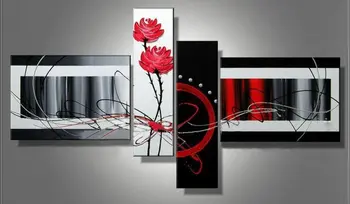 

Abstract Wall Art Decoration for Living Room Bedroom Flower Wall Picture on Canvas Large Modern Floral Wall Art