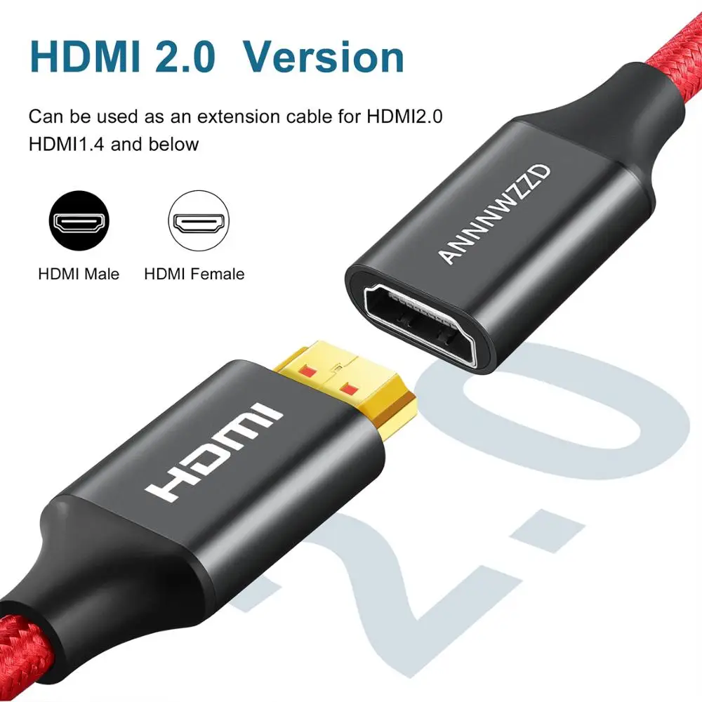 Кабель удлинитель HDMI штекер гнездо 4K 60 Гц 2 0 Удлинительный кабель для HDTV Nintendo Switch