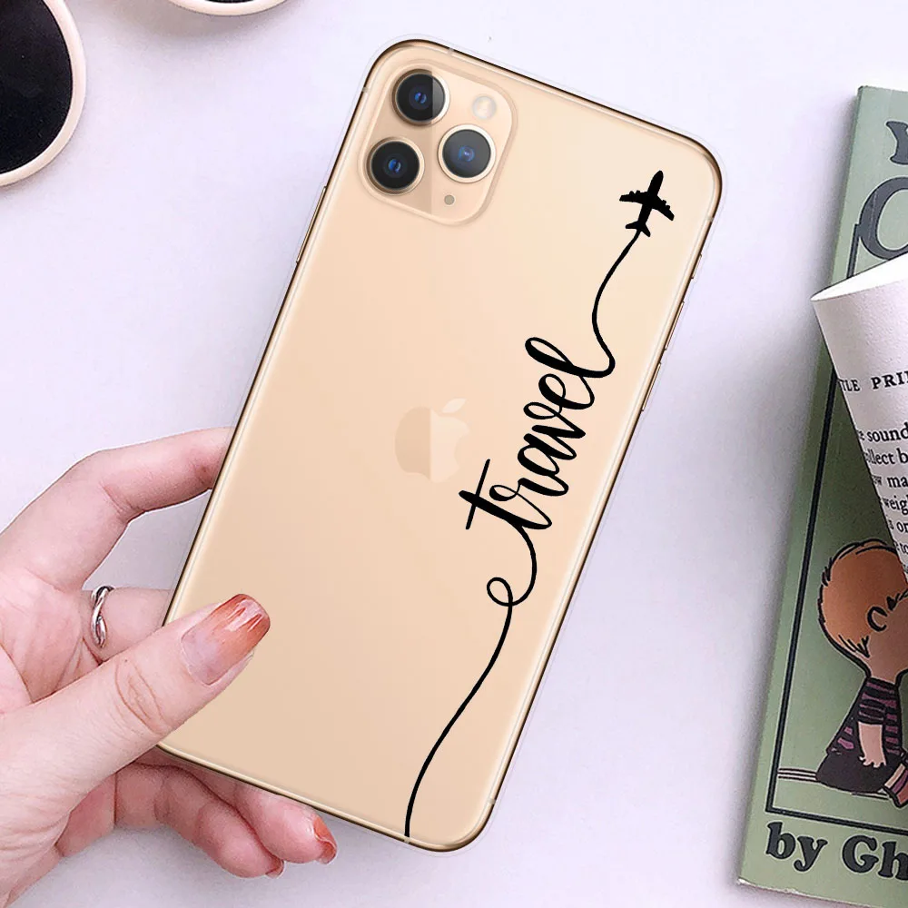 Чехол для iPhone XS MAX X 11Pro XR 7 8 6 6s Plus 5 SE модный прозрачный силиконовый мягкий чехол