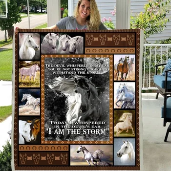 

to my huasband wife dad The Devil Whispered In My Ear 3D Lovely Animal Pattern Custom Fleece Photo Blanket Fan Gift